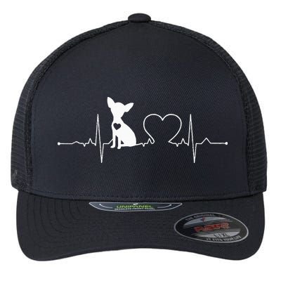 Chihuahua with Heartbeat - Chihuahua Flexfit Unipanel Trucker Cap