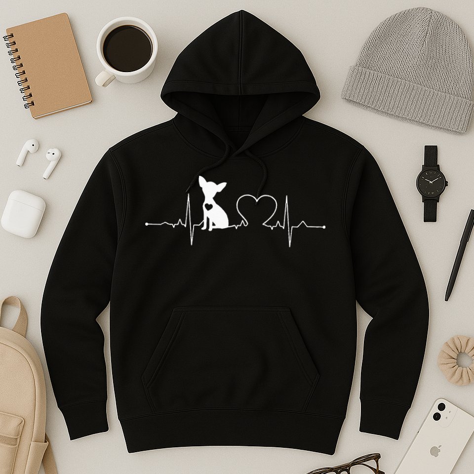 Chihuahua with Heartbeat - Chihuahua Hoodie