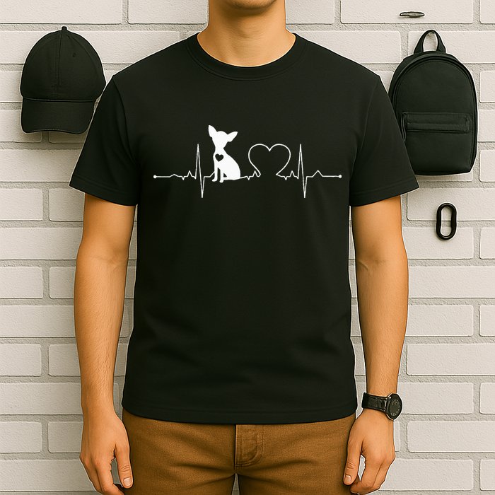 Chihuahua with Heartbeat - Chihuahua T-Shirt