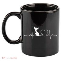 Chihuahua with Heartbeat - Chihuahua 11oz C Handle Ceramic Mug