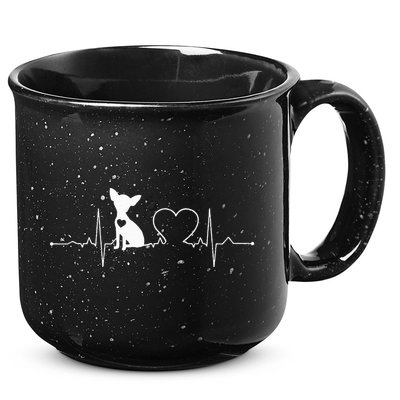 Chihuahua with Heartbeat - Chihuahua 15oz Campfire Ceramic Mug