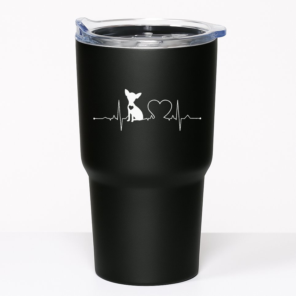 Chihuahua with Heartbeat - Chihuahua Tumbler