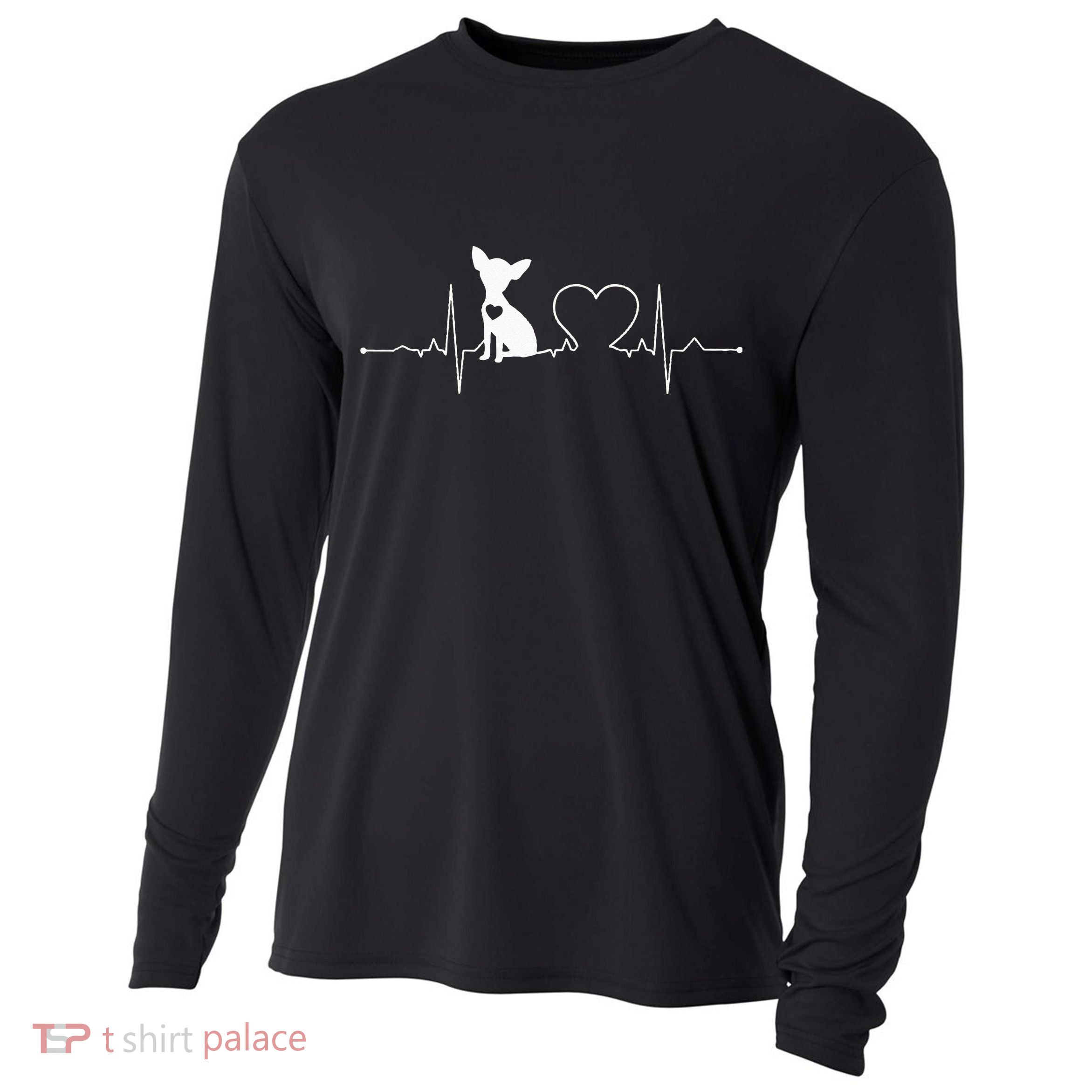 Chihuahua with Heartbeat - Chihuahua Cooling Performance Long Sleeve Crew