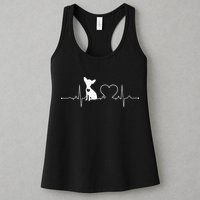 Chihuahua with Heartbeat - Chihuahua Womens Tank Top