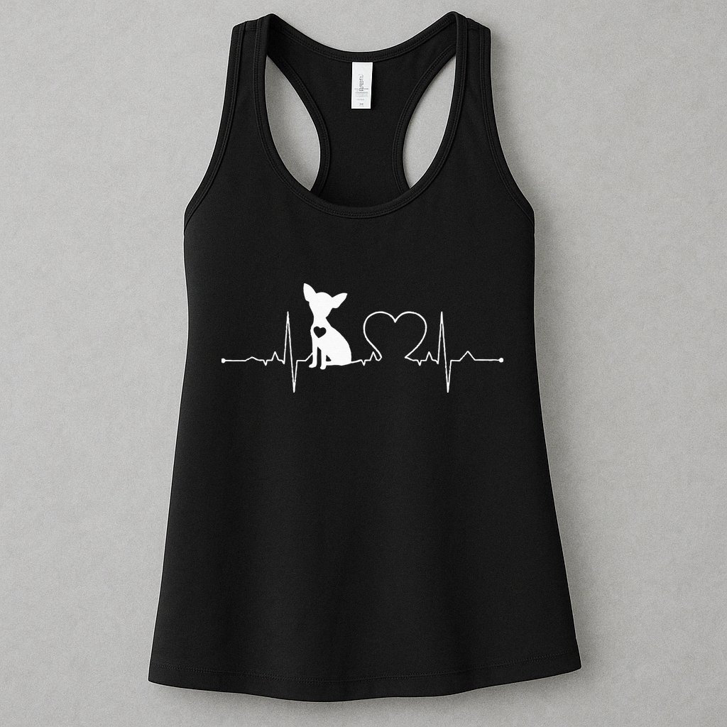 Chihuahua with Heartbeat - Chihuahua Womens Tank Top