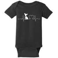 Chihuahua with Heartbeat - Chihuahua Baby Bodysuit