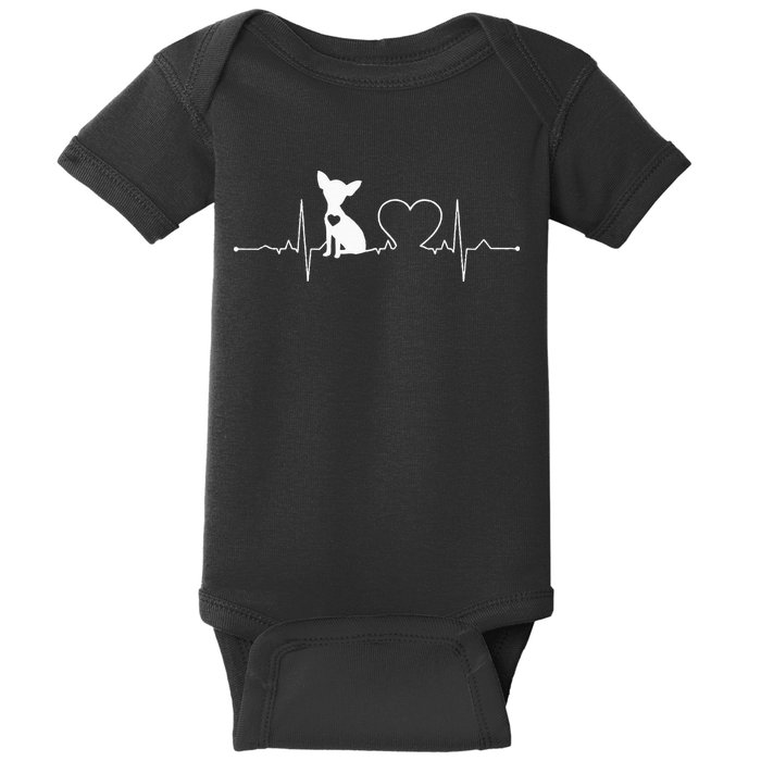 Chihuahua with Heartbeat - Chihuahua Baby Bodysuit