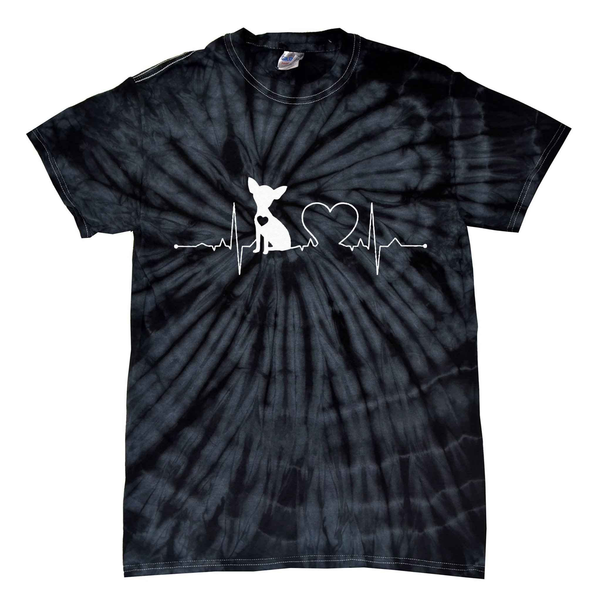 Chihuahua with Heartbeat - Chihuahua Tie-Dye T-Shirt