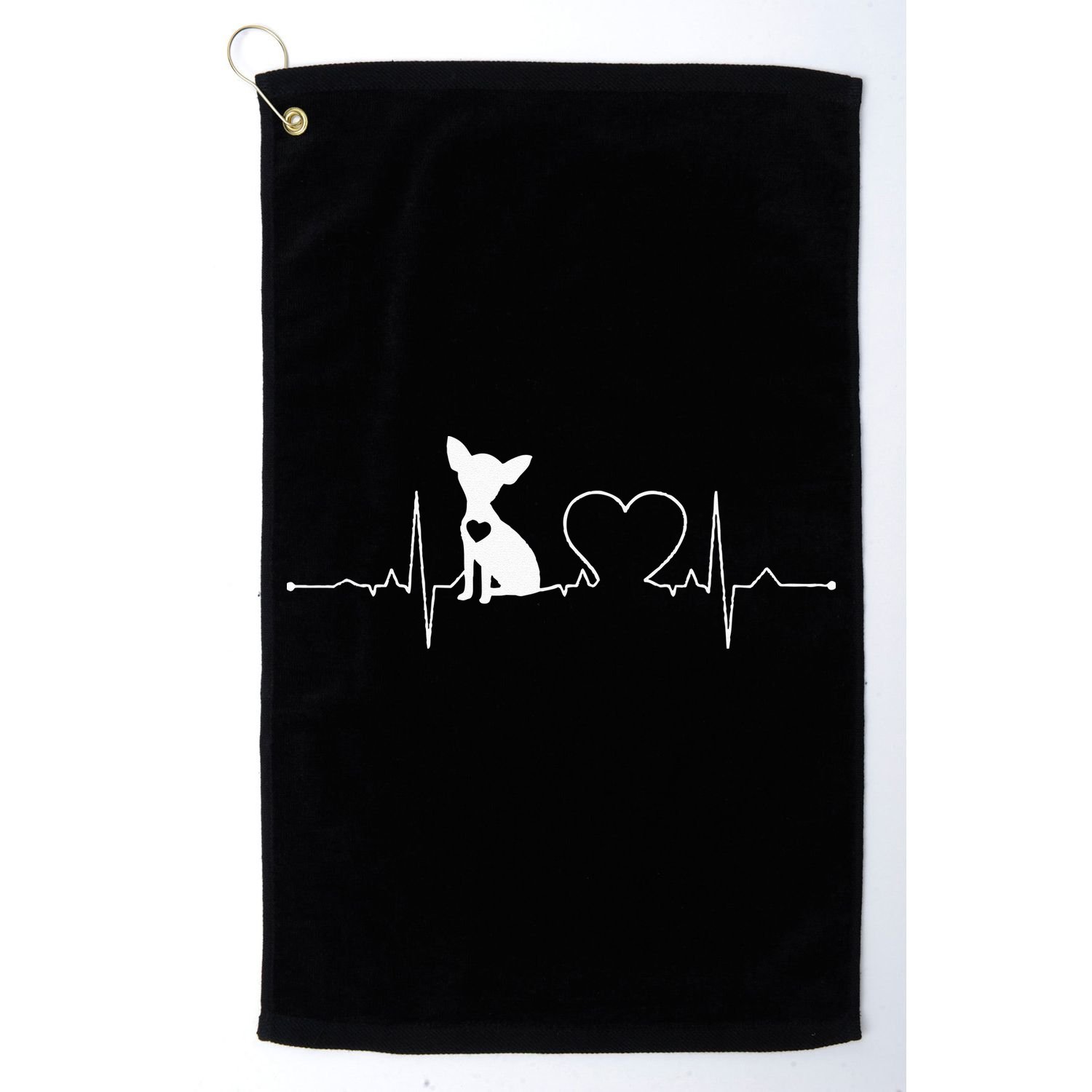 Chihuahua with Heartbeat - Chihuahua Golf Towel