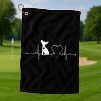 Chihuahua with Heartbeat - Chihuahua Golf Towel