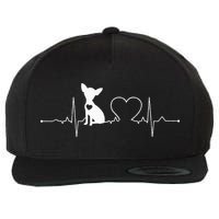 Chihuahua with Heartbeat - Chihuahua Wool Snapback Cap