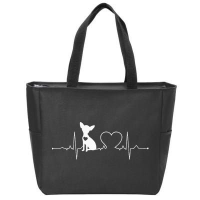 Chihuahua with Heartbeat - Chihuahua Zip Tote Bag