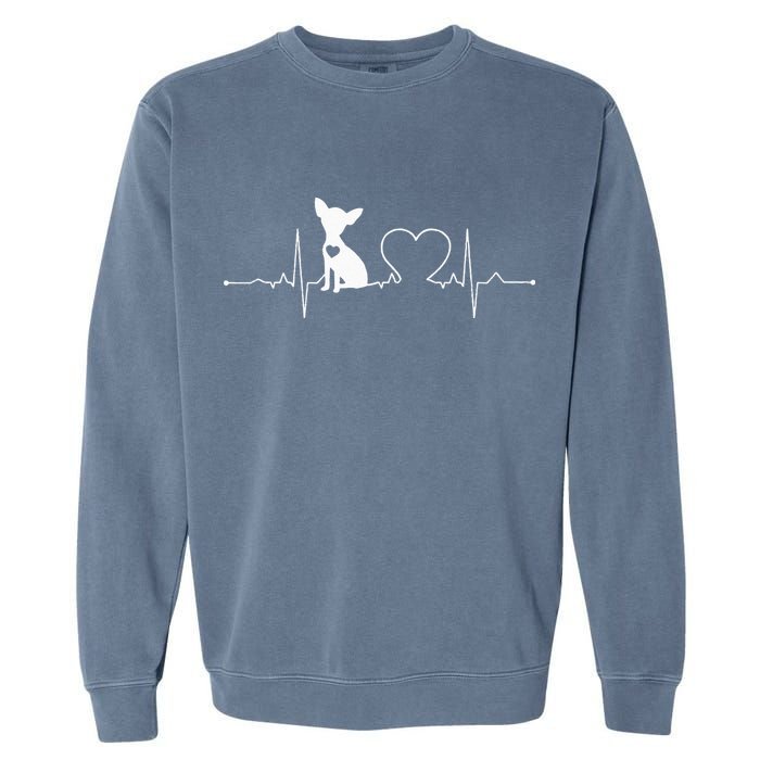 Chihuahua with Heartbeat - Chihuahua Garment-Dyed Sweatshirt