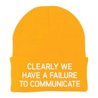 Clearly We Have A Failure To Communicate Funny Jokes Knit Cap Winter Beanie