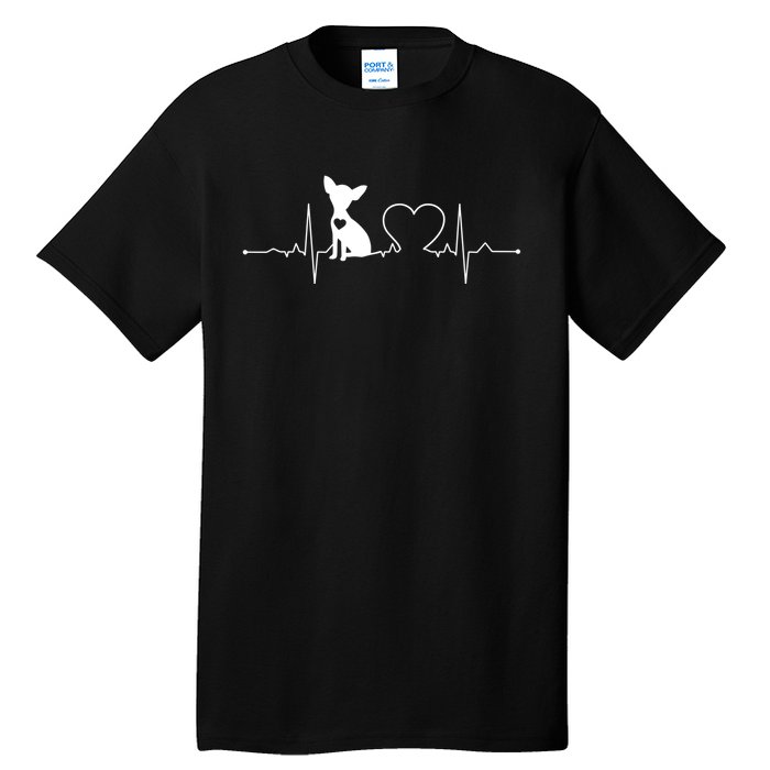 Chihuahua With Heartbeat Great Gift Chihuahua Cool Gift Tall T-Shirt