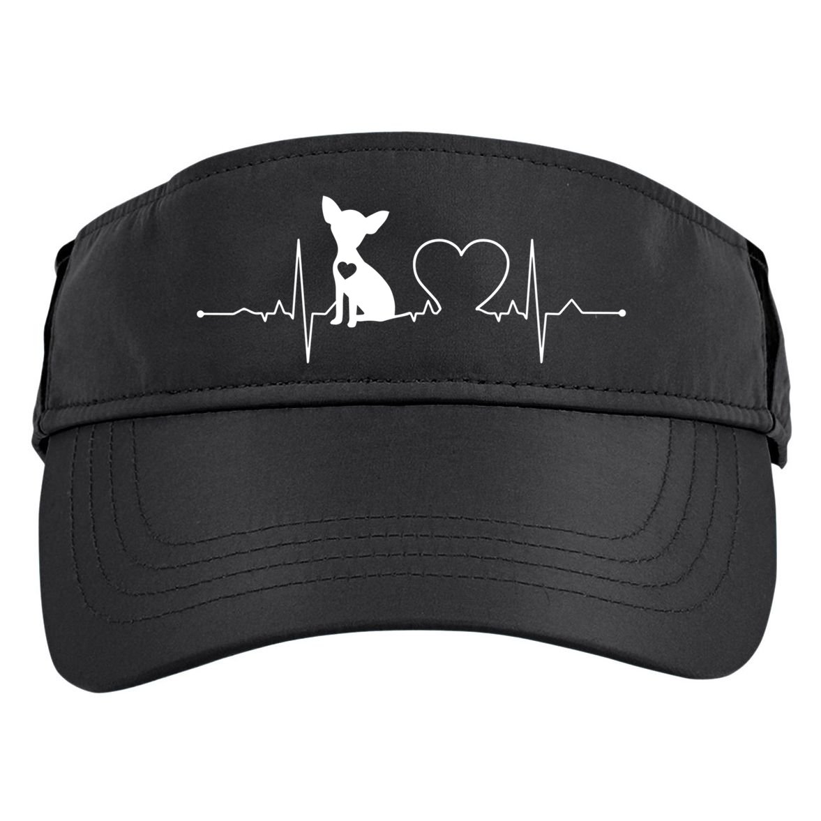 Chihuahua With Heartbeat Great Gift Chihuahua Cool Gift Adult Drive Performance Visor