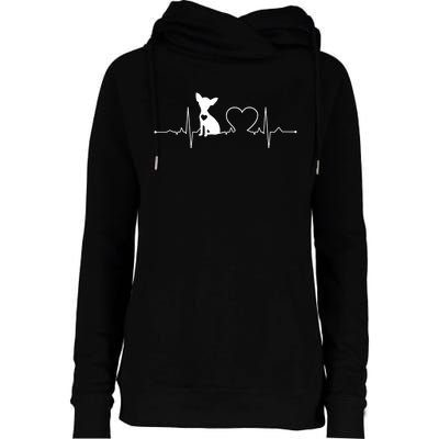 Chihuahua With Heartbeat Great Gift Chihuahua Cool Gift Womens Funnel Neck Pullover Hood