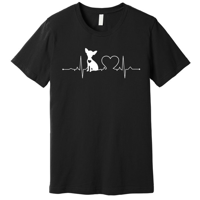 Chihuahua With Heartbeat Great Gift Chihuahua Cool Gift Premium T-Shirt