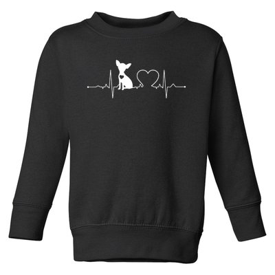 Chihuahua With Heartbeat Great Gift Chihuahua Cool Gift Toddler Sweatshirt