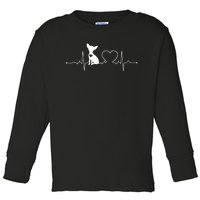 Chihuahua With Heartbeat Great Gift Chihuahua Cool Gift Toddler Long Sleeve Shirt