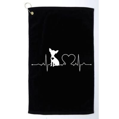 Chihuahua With Heartbeat Great Gift Chihuahua Cool Gift Platinum Collection Golf Towel