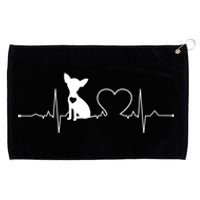 Chihuahua With Heartbeat Great Gift Chihuahua Cool Gift Grommeted Golf Towel