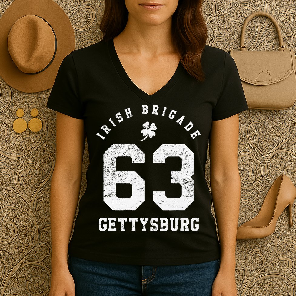 Civil War Irish Brigade Gettysburg Women's V-Neck T-Shirt