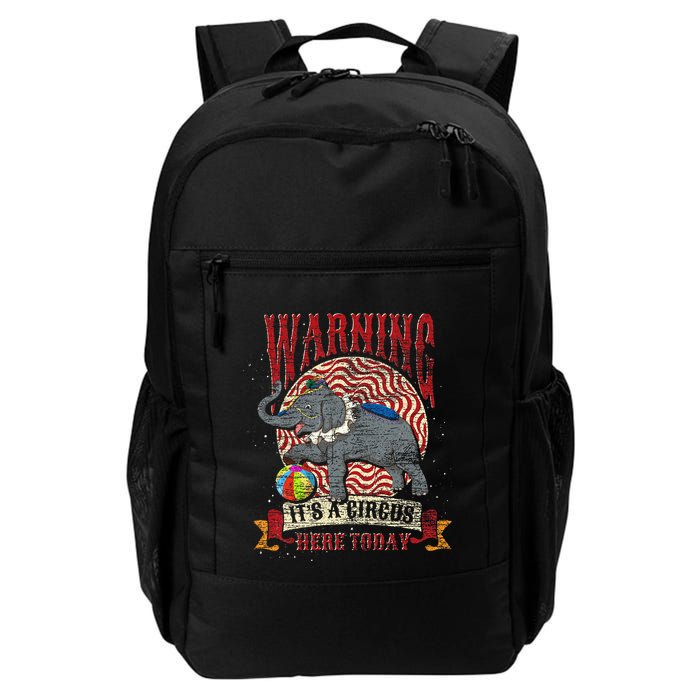 Carnival Warning Its A Circus Here Today Elephant Circus Backpack