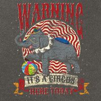Carnival Warning Its A Circus Here Today Elephant Circus Cotton Canvas Backpack