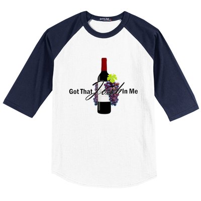 Classy Wine In Me Got That Josh In Me Funny Baseball Sleeve Shirt