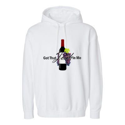 Classy Wine In Me Got That Josh In Me Funny Garment-Dyed Fleece Hoodie