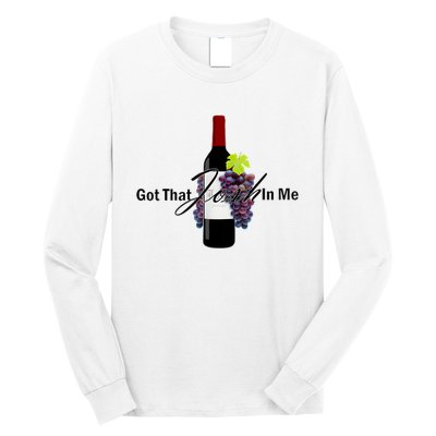 Classy Wine In Me Got That Josh In Me Funny Long Sleeve Shirt