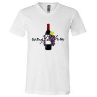 Classy Wine In Me Got That Josh In Me Funny V-Neck T-Shirt