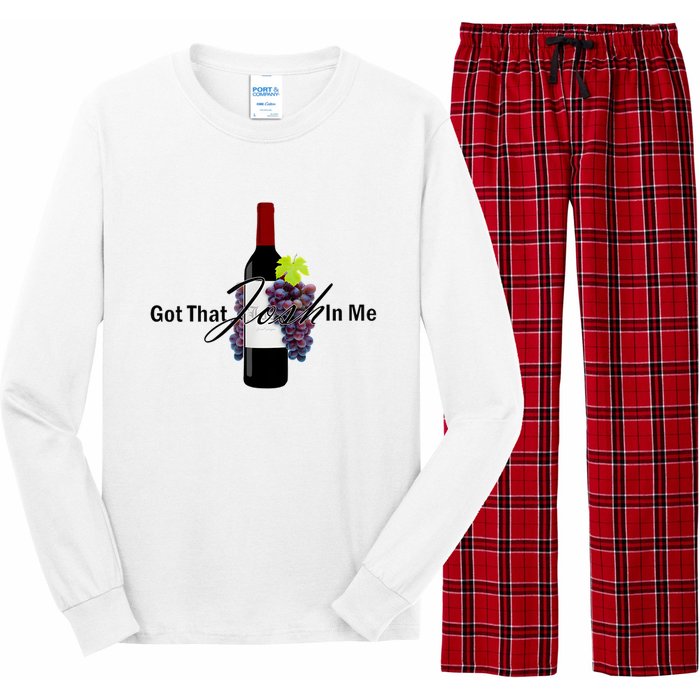 Classy Wine In Me Got That Josh In Me Funny Long Sleeve Pajama Set