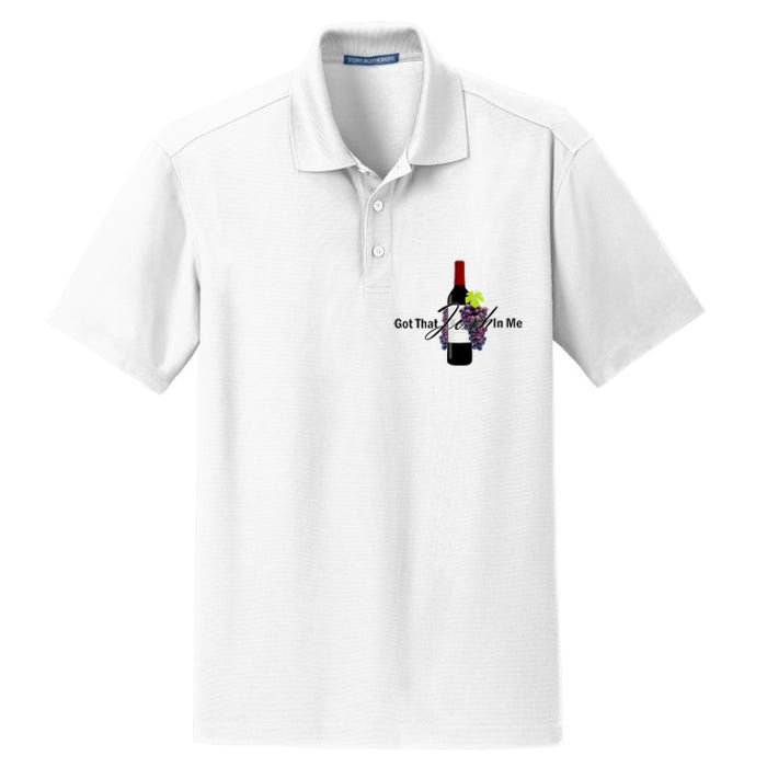 Classy Wine In Me Got That Josh In Me Funny Dry Zone Grid Polo