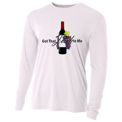 Classy Wine In Me Got That Josh In Me Funny Cooling Performance Long Sleeve Crew