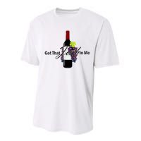 Classy Wine In Me Got That Josh In Me Funny Performance Sprint T-Shirt