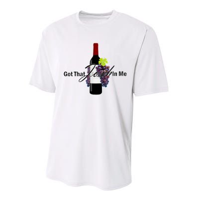 Classy Wine In Me Got That Josh In Me Funny Performance Sprint T-Shirt