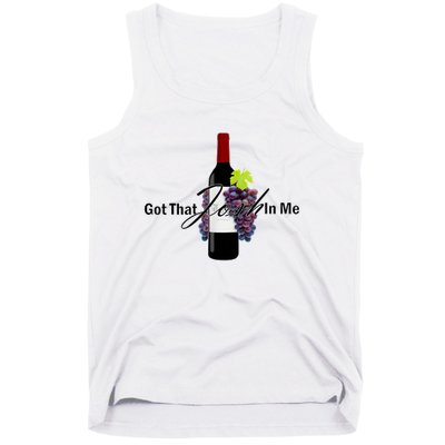 Classy Wine In Me Got That Josh In Me Funny Tank Top