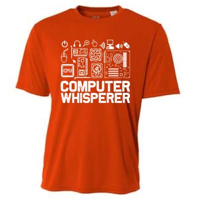 Computer Whisperer It Tech Support Software Engineer Geek Gift Cooling Performance Crew T-Shirt