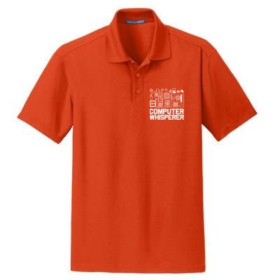 Computer Whisperer It Tech Support Software Engineer Geek Gift Dry Zone Grid Polo