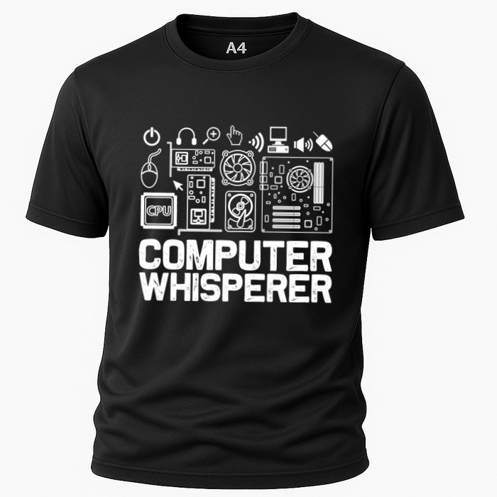 Computer Whisperer It Tech Support Software Engineer Geek Gift Cooling Performance Crew T-Shirt