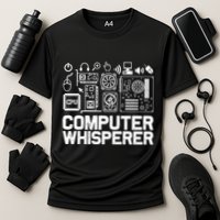 Computer Whisperer It Tech Support Software Engineer Geek Gift Cooling Performance Crew T-Shirt