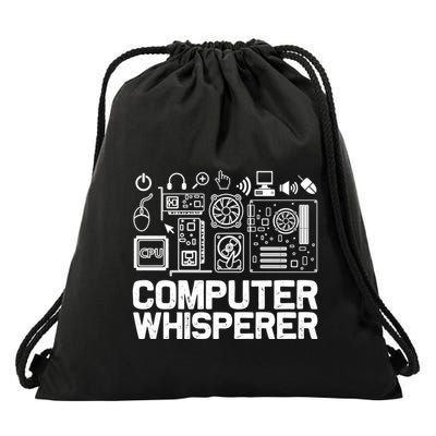 Computer Whisperer It Tech Support Software Engineer Geek Gift Drawstring Bag