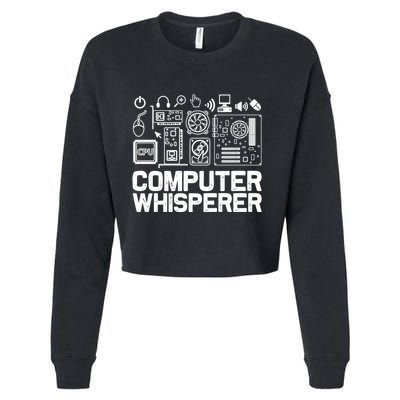 Computer Whisperer It Tech Support Software Engineer Geek Gift Cropped Pullover Crew
