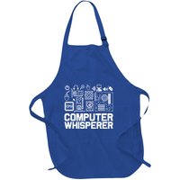 Computer Whisperer It Tech Support Software Engineer Geek Gift Full-Length Apron With Pockets