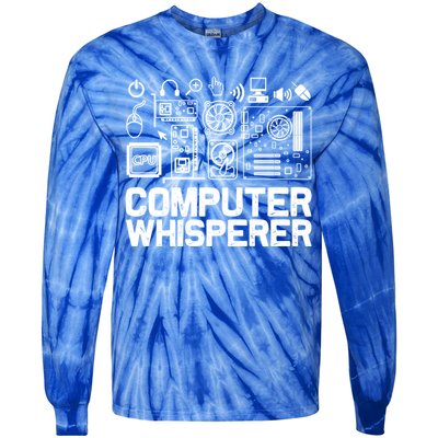 Computer Whisperer It Tech Support Software Engineer Geek Gift Tie-Dye Long Sleeve Shirt