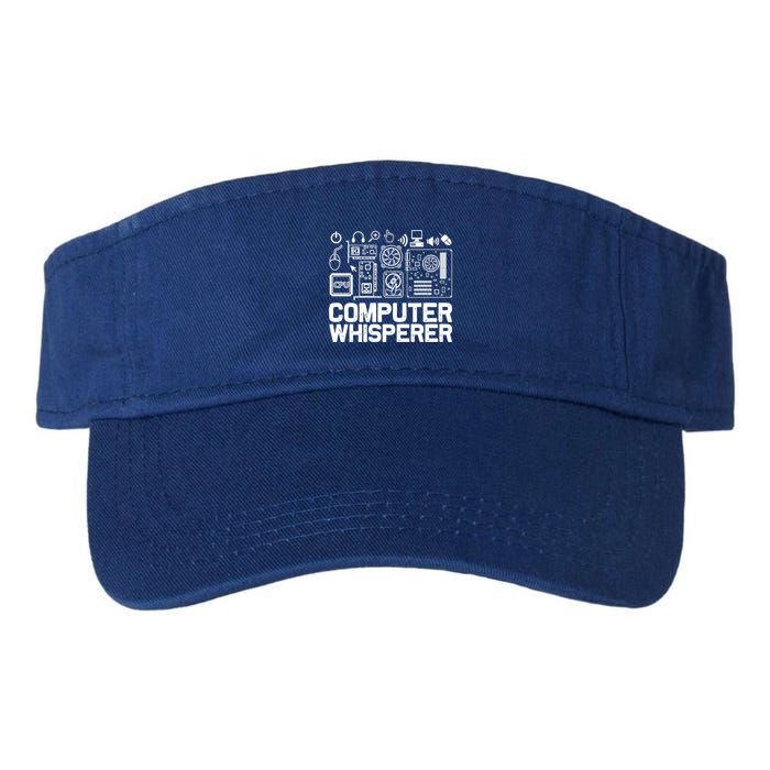 Computer Whisperer It Tech Support Software Engineer Geek Gift Valucap Bio-Washed Visor