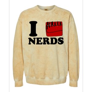 Claudia Wearing I Heart Nerds Ariana Colorblast Crewneck Sweatshirt