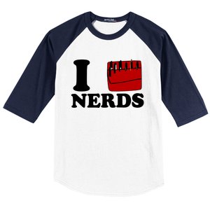 Claudia Wearing I Heart Nerds Ariana Baseball Sleeve Shirt